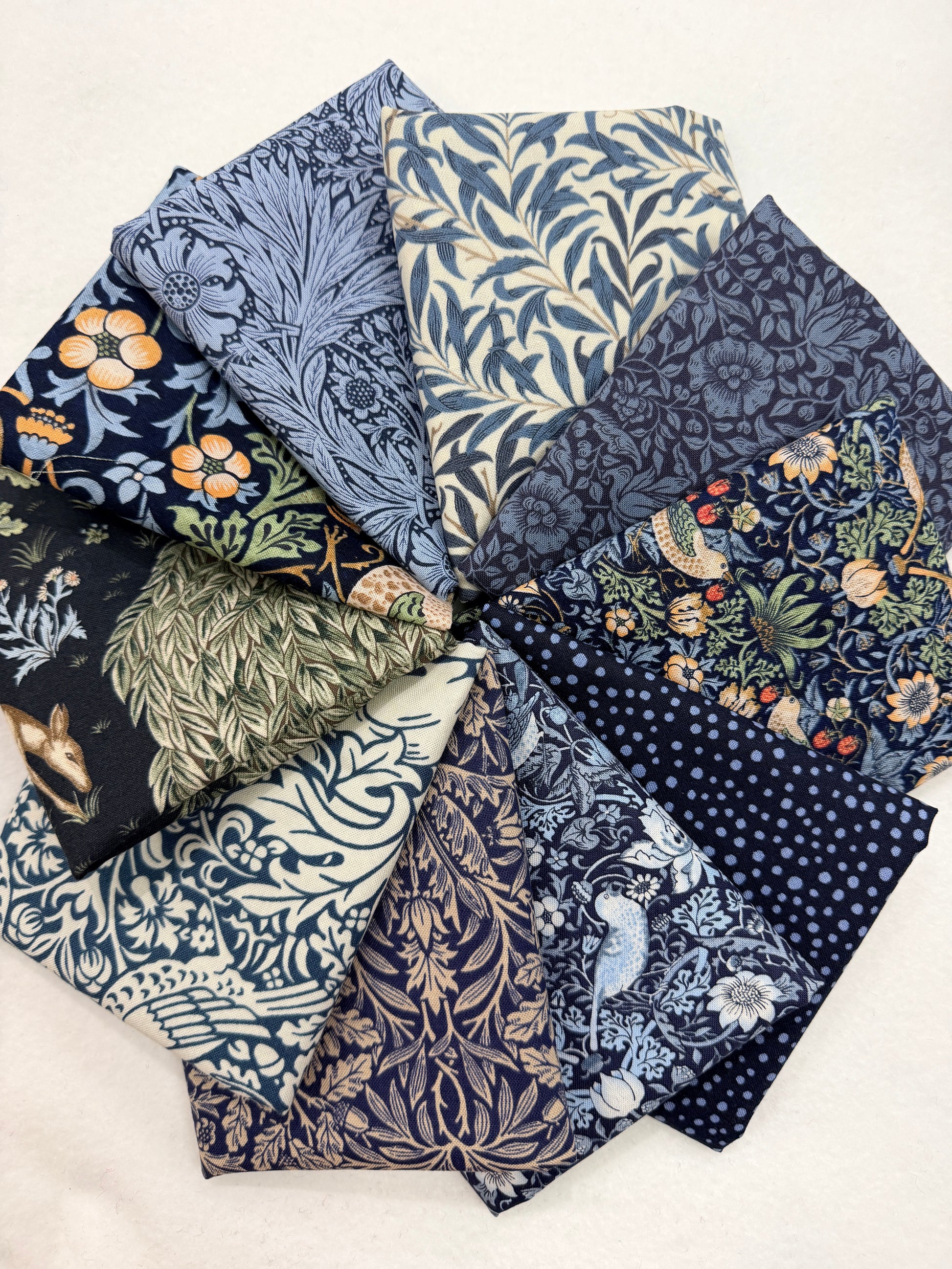 William Morris Fabrics 10 Fat Quarters
