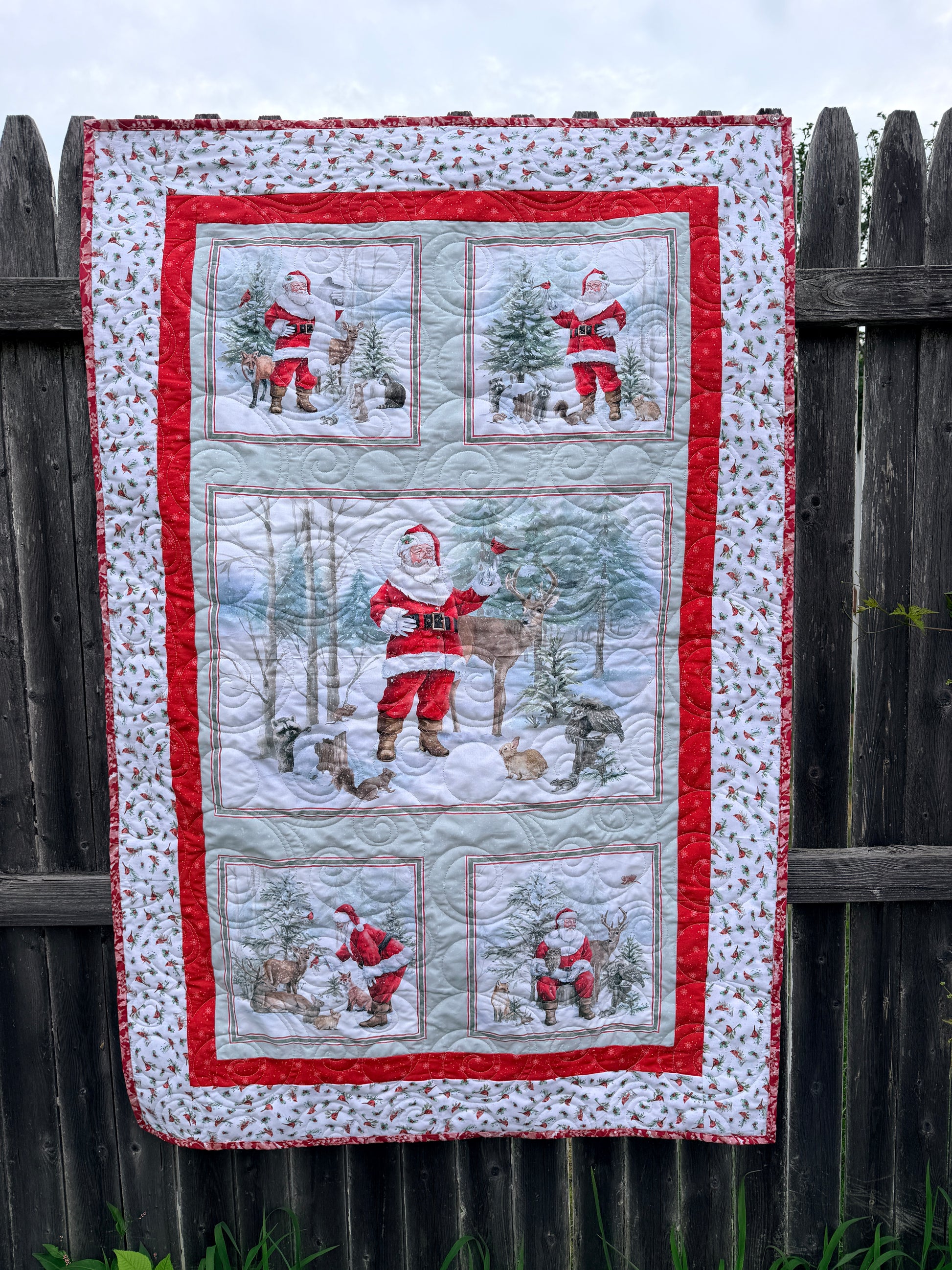 Vintage Santa Quilt Kit