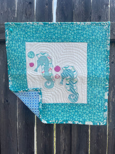 Sea Horses Table Runner 15x15"