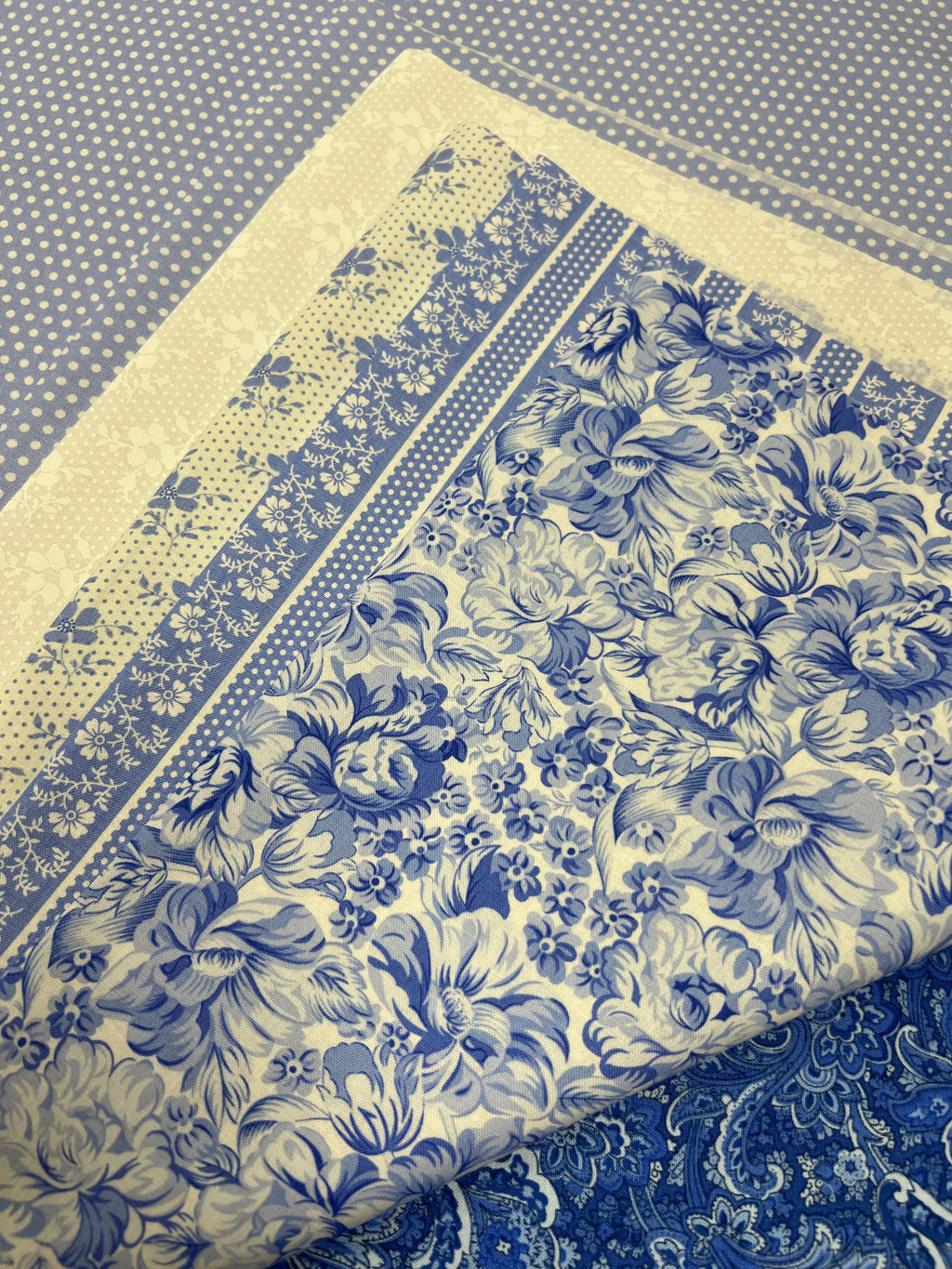 April's Garden Blue 1 Yard Bundle 6 Pieces