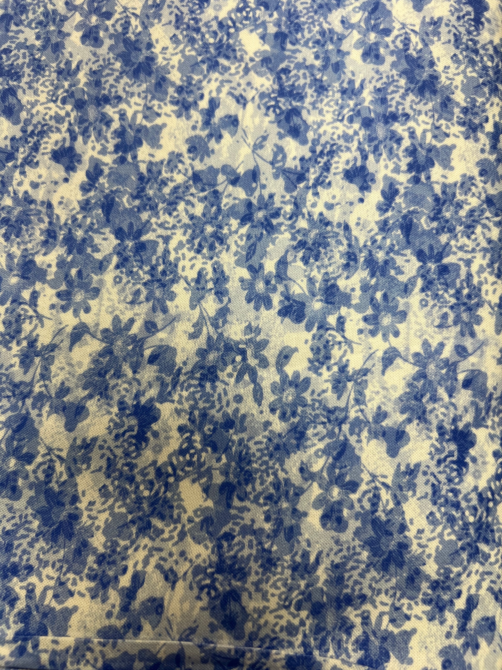 Abstract Floral Blue