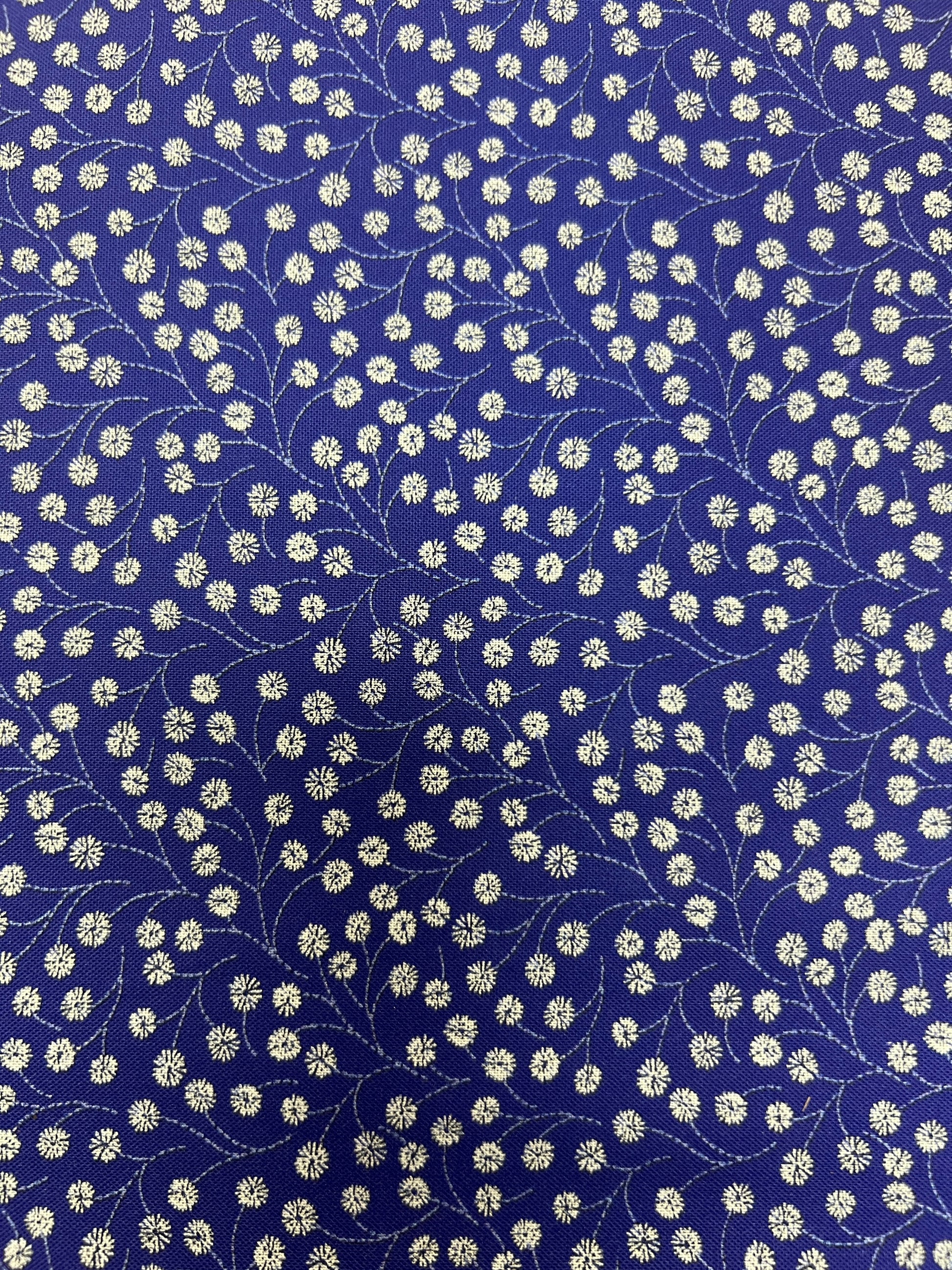 Stemmed Floral Blue
