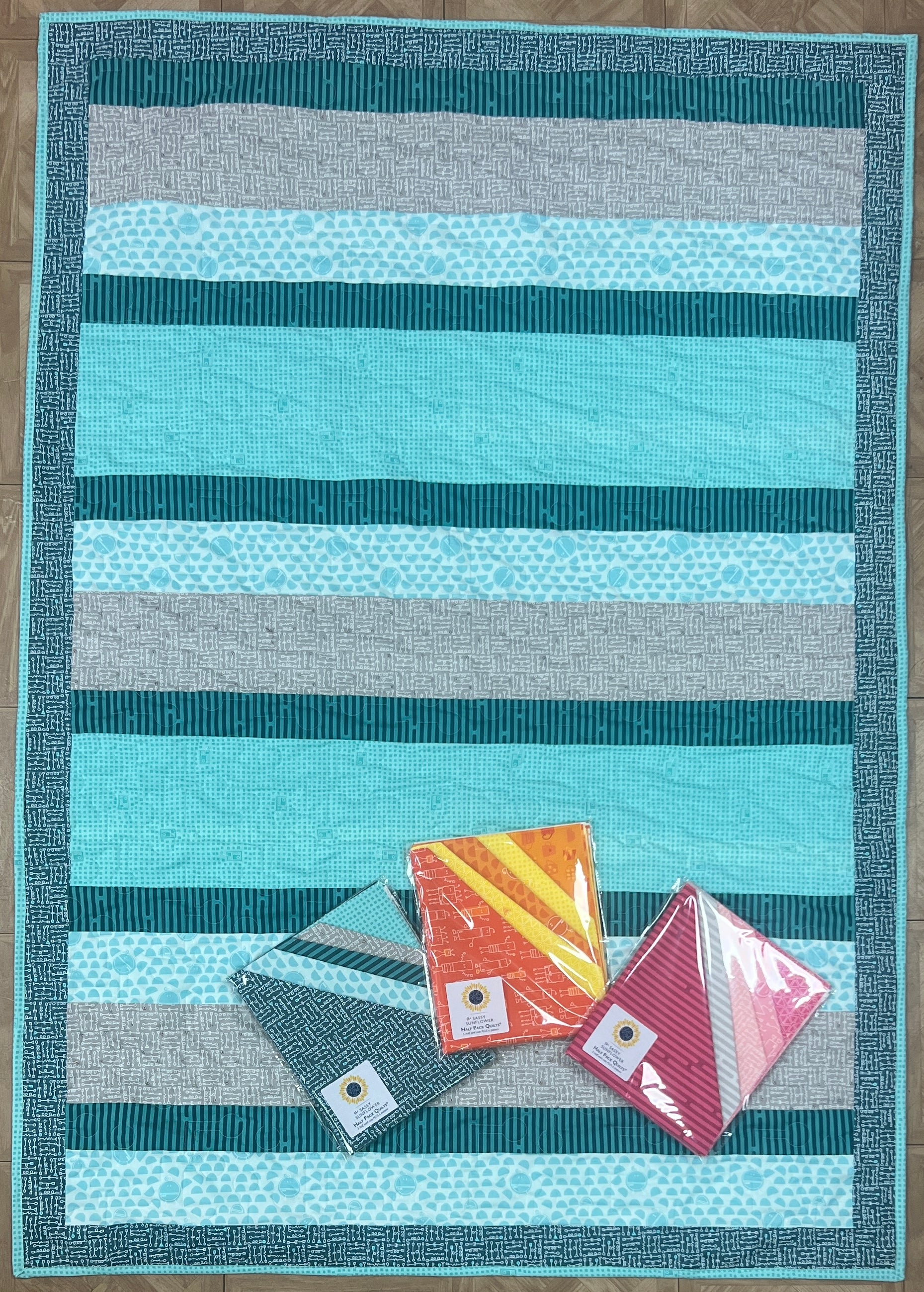 The Sassy Sunflower Quick Strip Quilt Kit