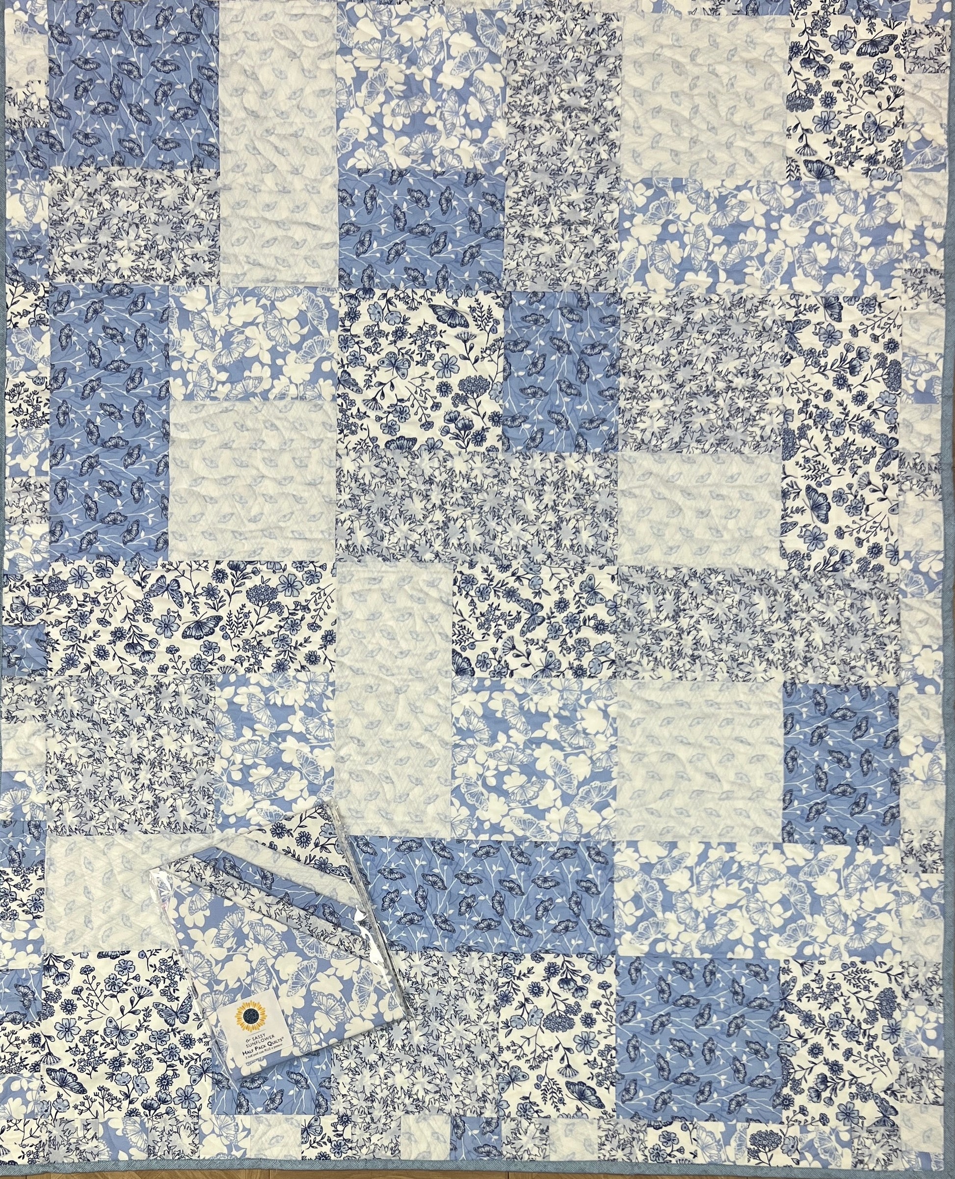 The Sassy Sunflower Tumble Block Quilt Kit
