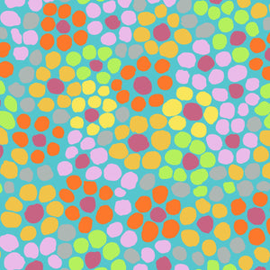 Free Spirit Kaffe Fassett 2024 Collective By The 1/2 Yard Flower Dot Aqua