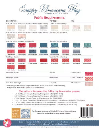Scrappy Americana Flag Quilt Pattern