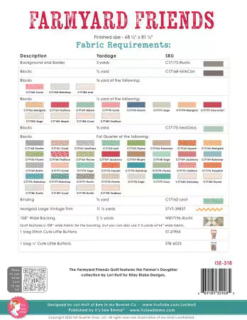 Farmyard Friends Quilt Pattern