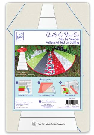 Quilt As You Go Tree Skirt June Printed Batting