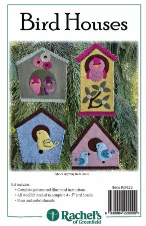 Bird Houses Kit Wool Felt Kit