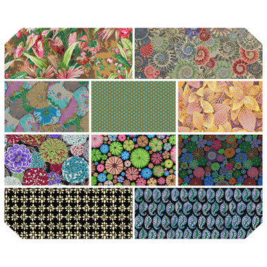 Free Spirit Kaffe Fassett 2024 Collective Dark 10 Fat Quarters 18x22"