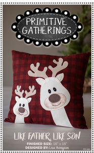 Primitive Gatherings Like Father Like Son Wool Applique 16" Pillow Kit