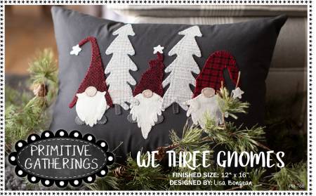 We Three Gnomes Pillow Wool Kit Primitive Gatherings