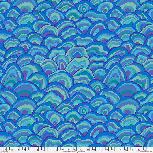 Free Spirit Kaffe Fassett 2024 By The 1/2 Yard   Wobble - Blue