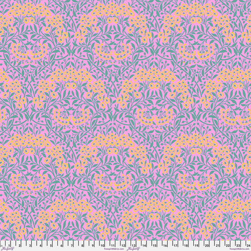 Pre Order Ships In December Kaffe x Morris & Co. By The 1/2 Yard Michaelmas Daisy - Pink