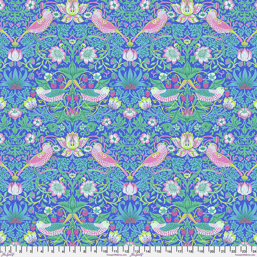 Pre Order Ships In December Kaffe x Morris & Co. By The 1/2 Yard Strawberry Thief - Blue