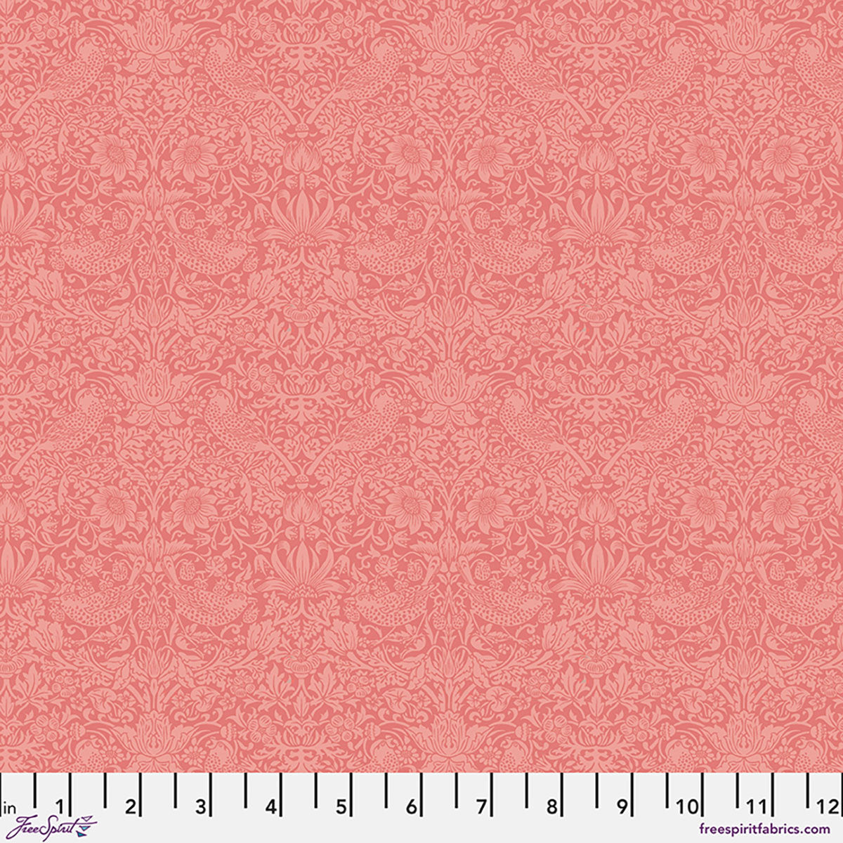 JANUARY PREORDER --  Tonal Strawberry Thief - Rose Cockl