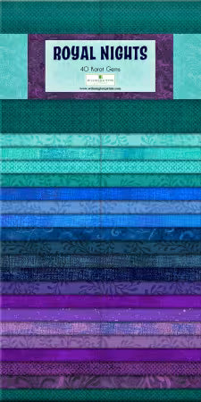 2.5in Strips Essential Gems Royal Nights 40pcs Jelly Roll