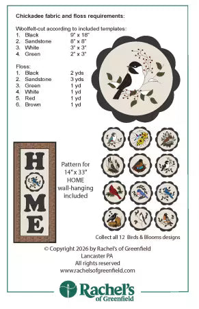Chickadee Wool Felt Mat Kit