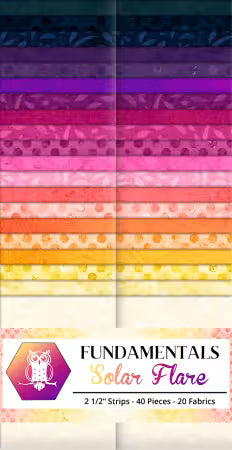 2.5in Strips Fundamentals: Solar Flare 40pcs Jelly Roll