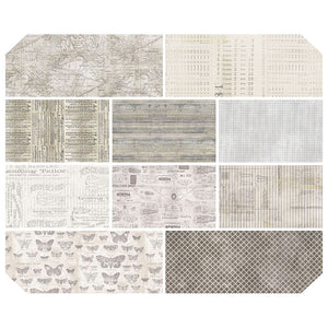 Free Spirit Tim Holtz Monochrome - Fat Quarter 10 Pieces 18" x 22"