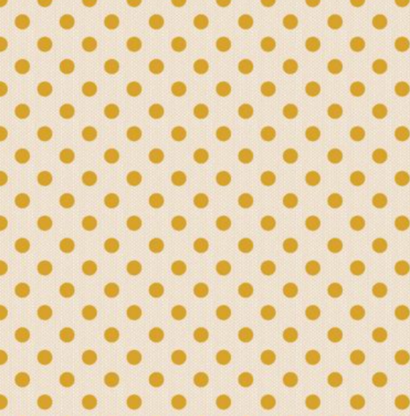 Pre Order Ships In June Tilda Creating Memories By The 1/2 Yard Woven- Polkadot Yellow