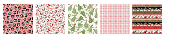 Studioe Fabrics Christmas Candy Cane Lane By Kathleen Francour Fat Quarter Bundle 10 Pieces