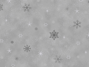 Stof We Love Christmas Silver & White By The 1/2 Yard