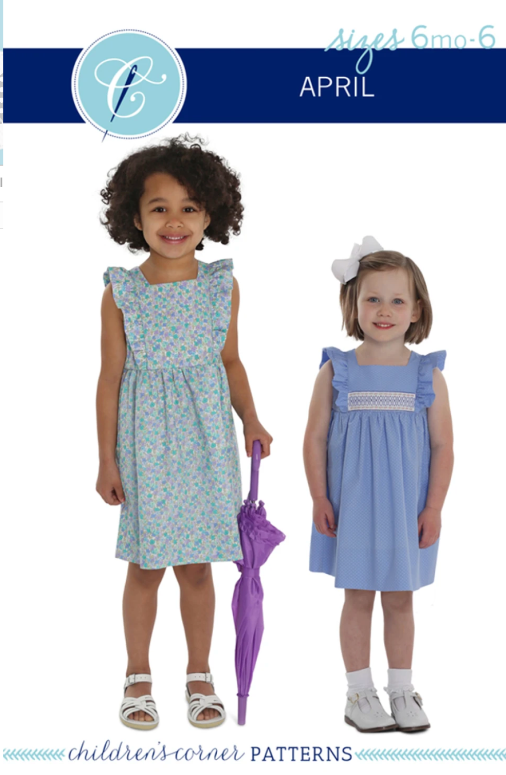 April 6mos - 6 Dress Pattern By Children's Corner Patterns