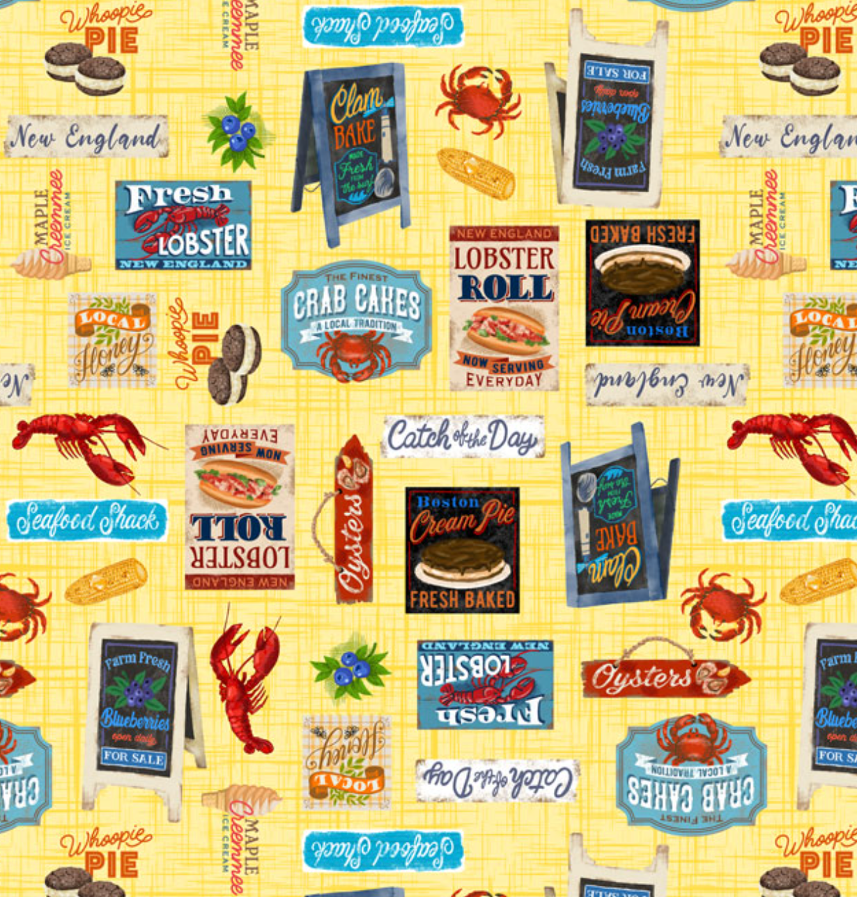 SEPTEMBER PREORDER New England Shop Hop Fat Quarter Bundle 19 Pieces