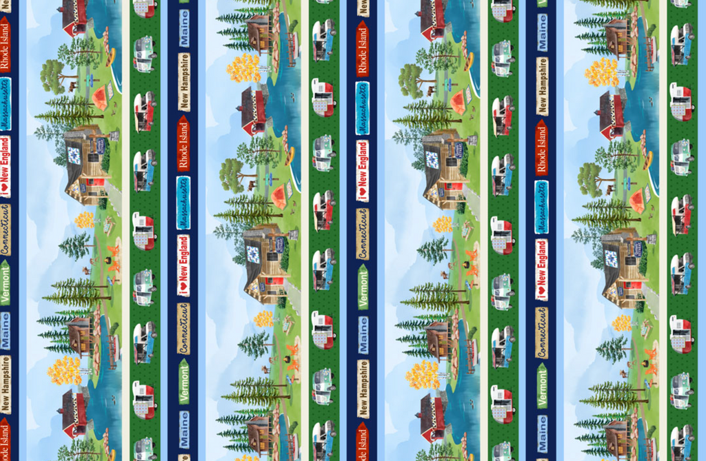 New England Shop Hop Fat Quarter Bundle 19 Pieces