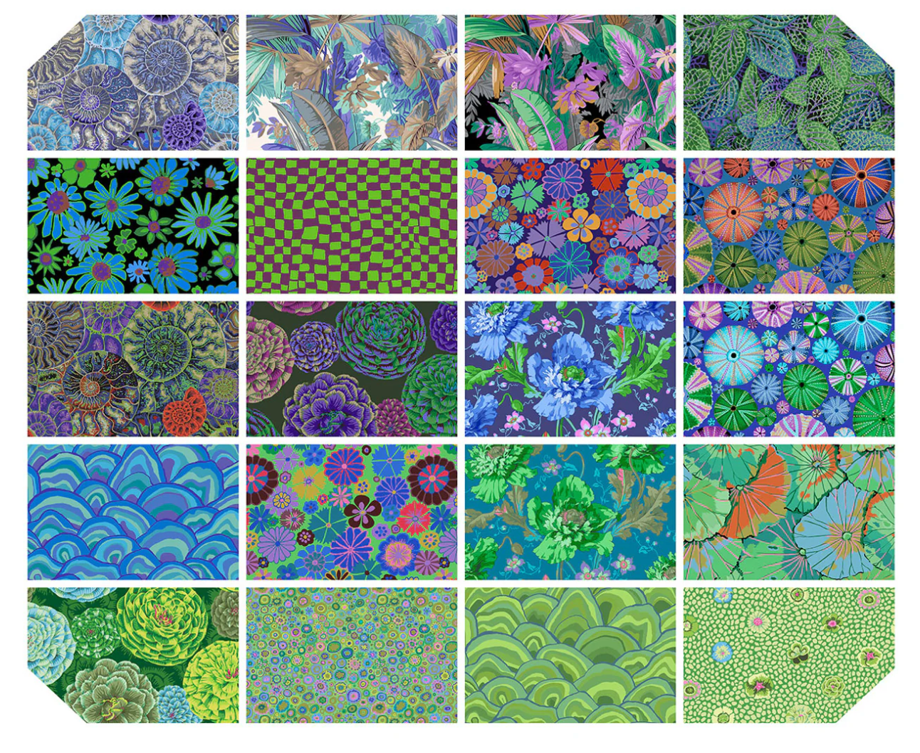 Free Spirit Kaffe Fassett 2024 CollectiveCool 40 10" Squares