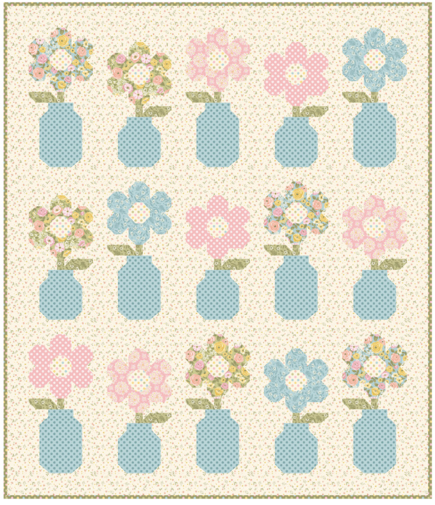 Layla Primrose Quilt Kit Quilt Size: 57” x 66 1/2” Pre Order Ships In February