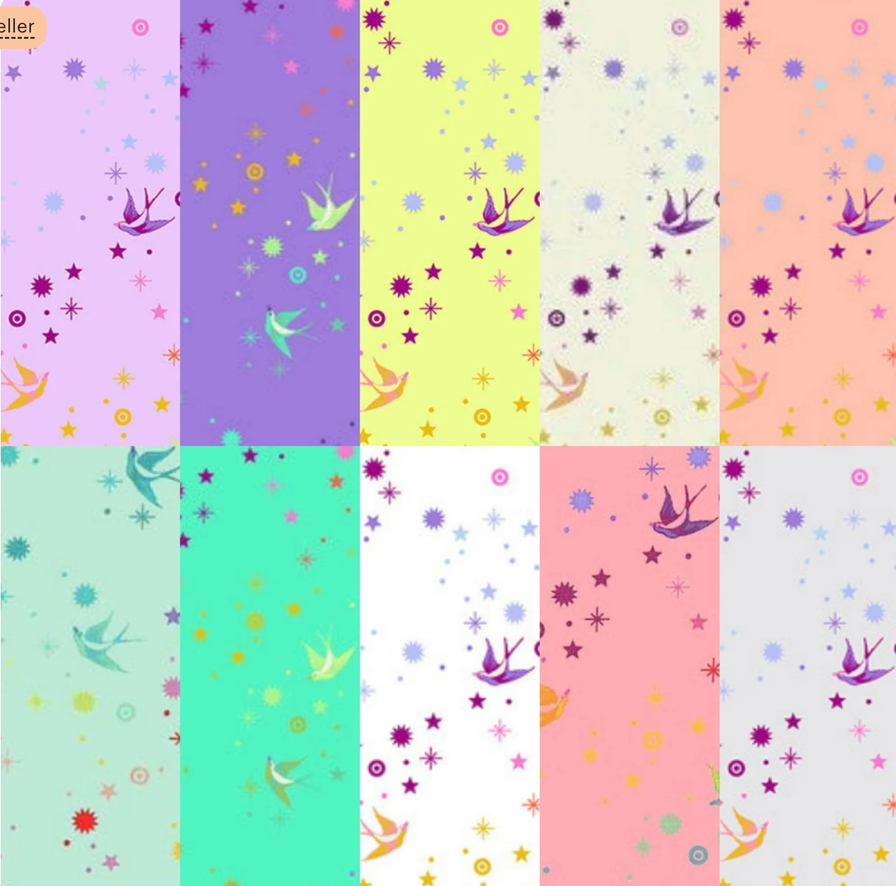 Fairy Dust - Fat Quarter Bundle - 10 Fabrics Tula Pink