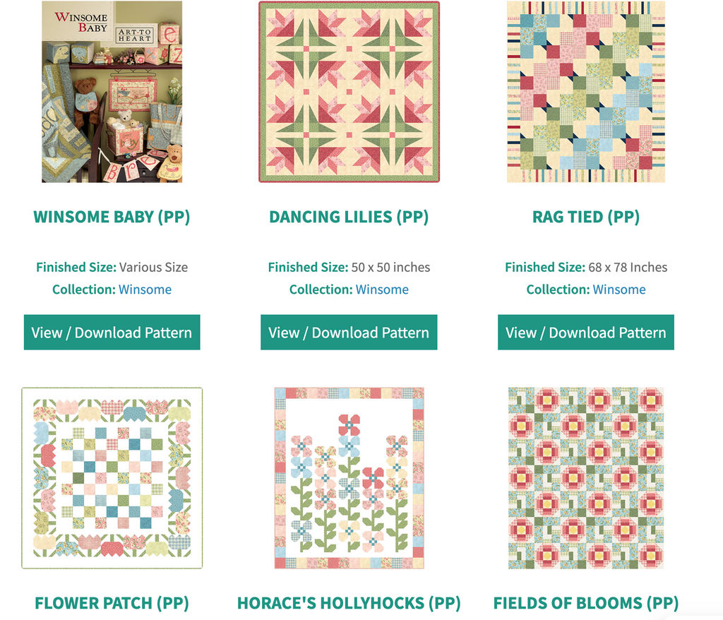 NOVEMBER PREORDER -- Winsome Fat Quarter Bundle 21 Prints