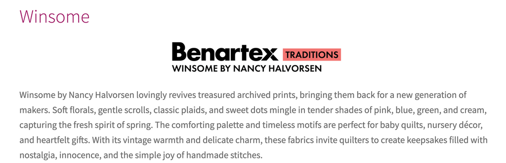 NOVEMBER PREORDER -- Winsome Fat Quarter Bundle 21 Prints
