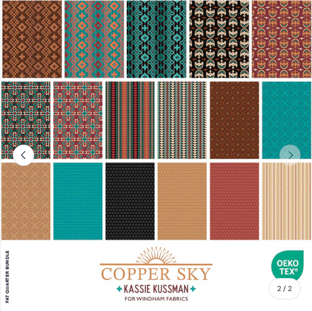 Copper Sky Fat Quarter Bundle 18 Fabrics