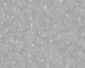 Stof We Love Christmas Silver & White By The 1/2 Yard