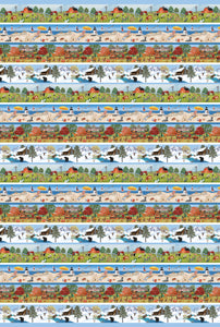 Pre Order Ships Sept 1st ALL NEW ENGLAND SHOP HOP 2024 Fabric By The 1/2 Yard