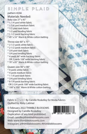 Simple Plaid Quilt Pattern