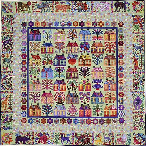 Village Quilt Pattern By Kim McLean  Finished size 92" x 92"