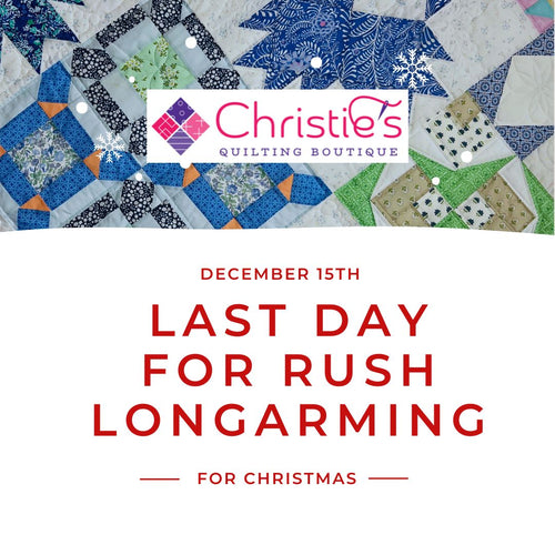 $50 Longarm Quilting Deposit For Christmas 2025