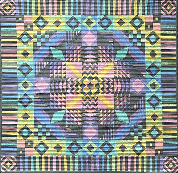 Daisy Dodge Candy Clouds Quilt Block Foundation Paper & Pattern 33x33" Quilt Top