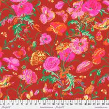 Free Spirit Kaffe Fassett Collective By The 1/2 Yard Meadow Red