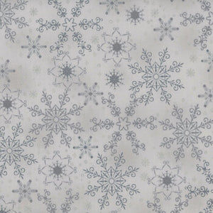 Stof We Love Christmas Silver & White By The 1/2 Yard