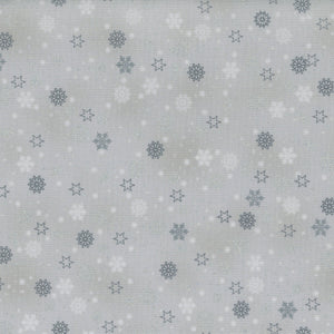 Stof We Love Christmas Silver & White By The 1/2 Yard