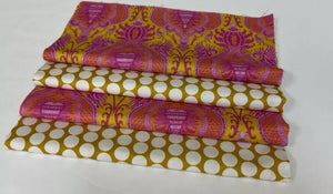 16 Pre Cut 10" Quilting Fabric Squares SIS Boom Gold