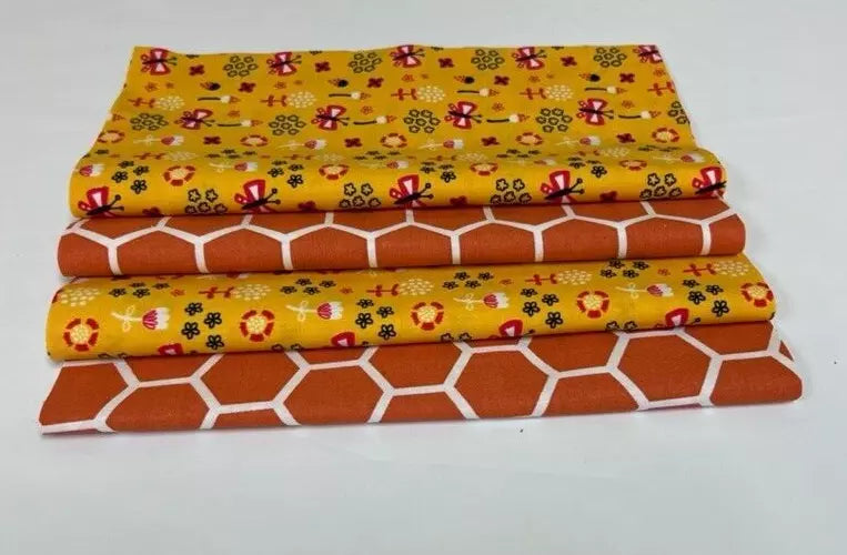 16 Pre Cut 10" Quilting Fabric Squares Summer Butterfly