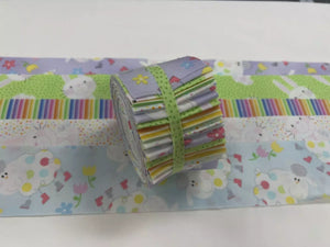 20 Strips 2.5" Jelly Rolls Fabric Squares Pre Cut Quilting Spring Hop