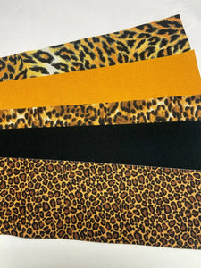 20 Strips 2.5" Jelly Rolls Fabric Squares Pre Cut Quilting Wild Leopard