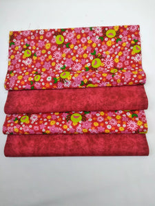 16 Pre Cut 10" Quilting Fabric Squares HAPPYCRABS